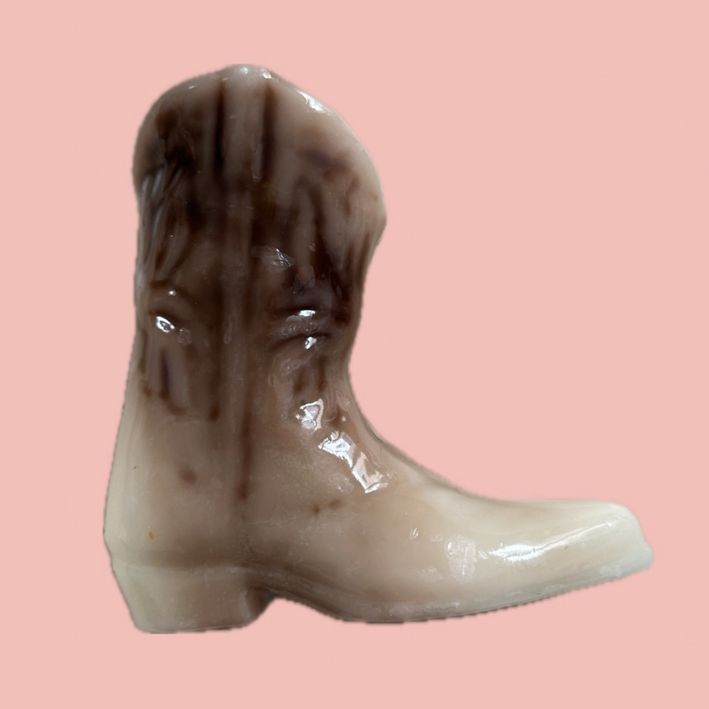 Vintage Cowboy Boot Candle – Western Novelty Sculptural Decor